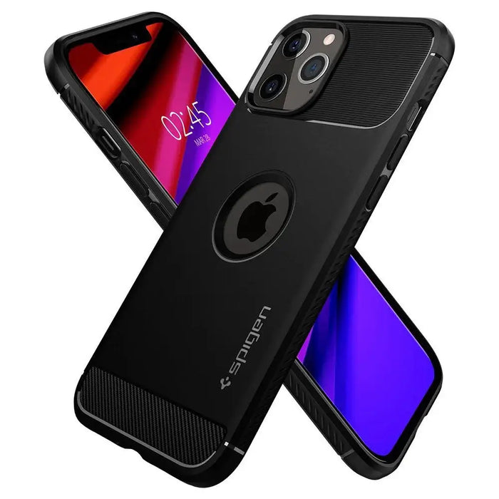 Spigen Rugged Armor Case for iPhone 12 / iPhone 12 Pro - Matte Black - Cell phone cases and covers<<<HurtelXML