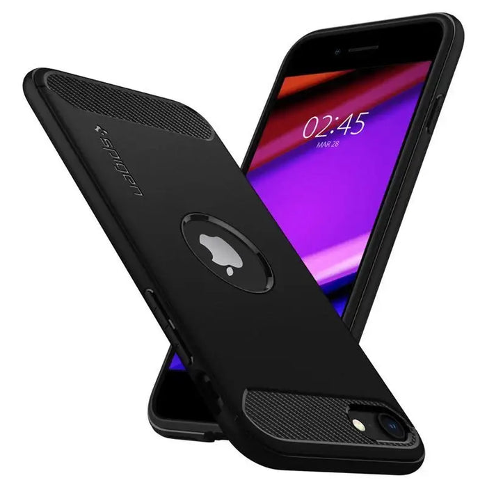 Spigen Rugged Armor Case for iPhone SE 2020 / 2022 - Black - Cell phone cases and covers<<<HurtelXML