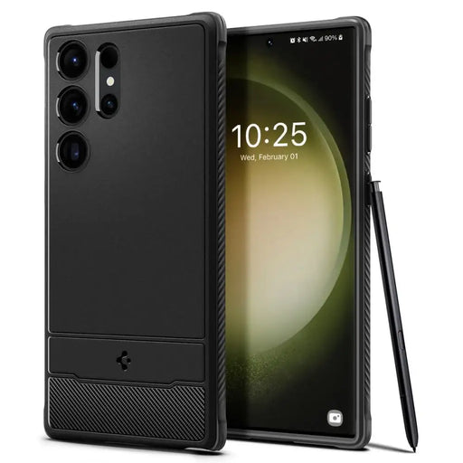 Spigen Rugged Armor Case for Samsung Galaxy S23 Ultra - Matte Black - Cell phone cases and covers<<<HurtelXML