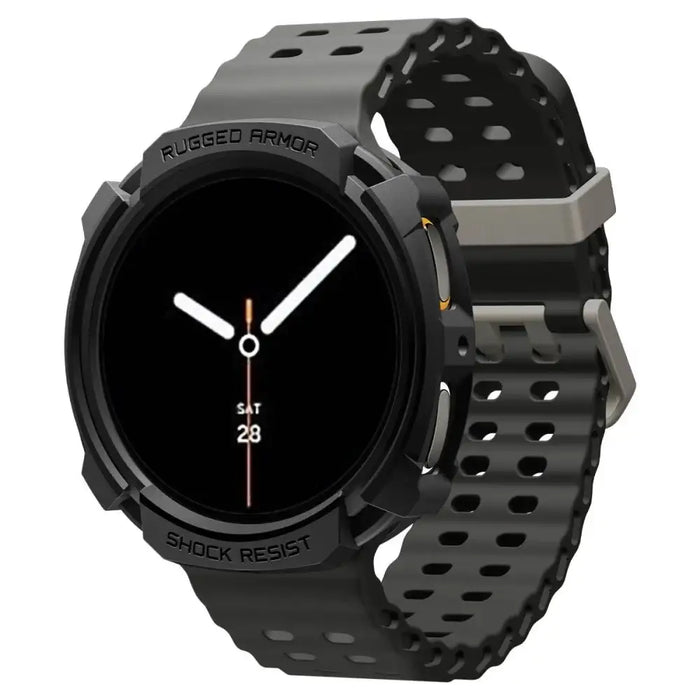 Spigen Rugged Armor Case for Samsung Galaxy Watch 8 44mm - Matte Black - Cell phone cases and covers<<<HurtelXML