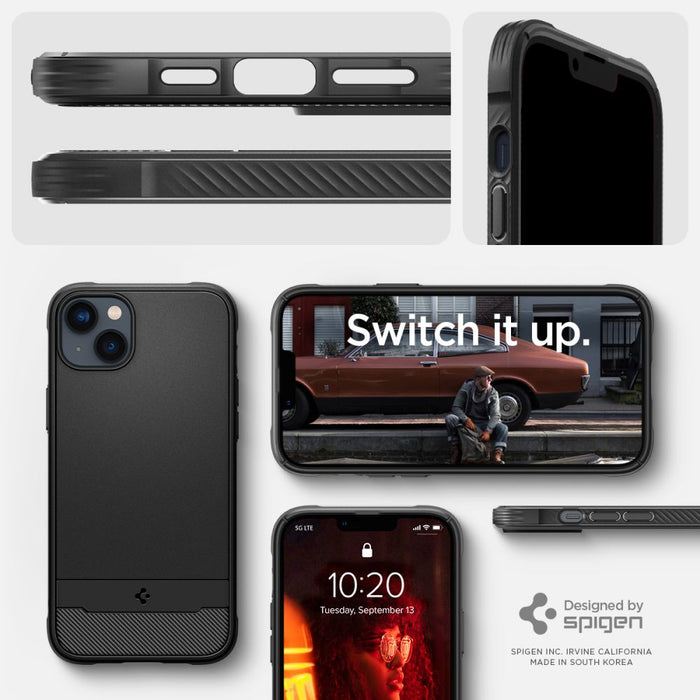 Spigen Rugged Armor Mag Case with MagSafe for iPhone 14 - Matte Black - Cell phone cases and covers<<<HurtelXML