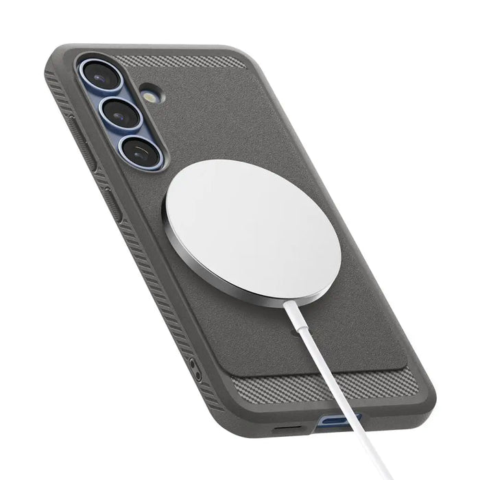 Spigen Rugged Armor Mag MagSafe Case for Samsung Galaxy S25 - Gray - Cell phone cases and covers<<<HurtelXML