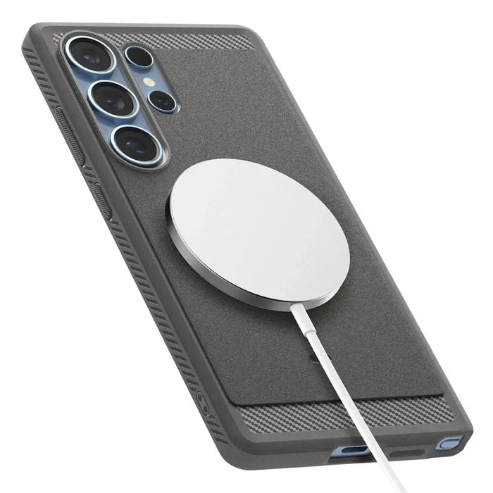 Spigen Rugged Armor Mag MagSafe Case for Samsung Galaxy S25 - Gray - Cell phone cases and covers<<<HurtelXML