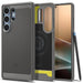 Spigen Rugged Armor Mag MagSafe Case for Samsung Galaxy S25 - Gray - Cell phone cases and covers<<<HurtelXML