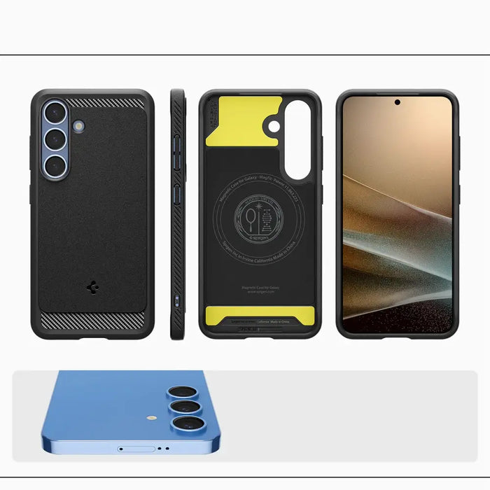 Spigen Rugged Armor Mag MagSafe Case for Samsung Galaxy S25 - Matte Black - Cell phone cases and covers<<<HurtelXML