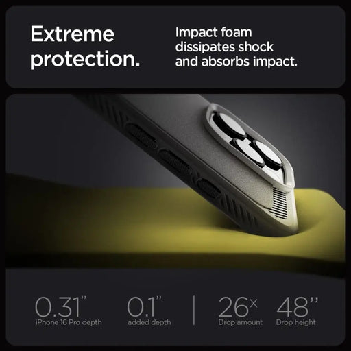 Spigen Rugged Armor MagSafe Case for iPhone 16 Pro - Gray - Cell phone cases and covers<<<HurtelXML