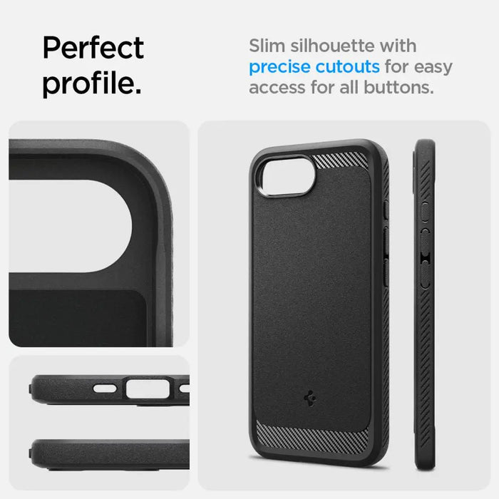 Spigen Rugged Armor MagSafe case for iPhone 16e - black - Cell phone cases and covers<<<HurtelXML
