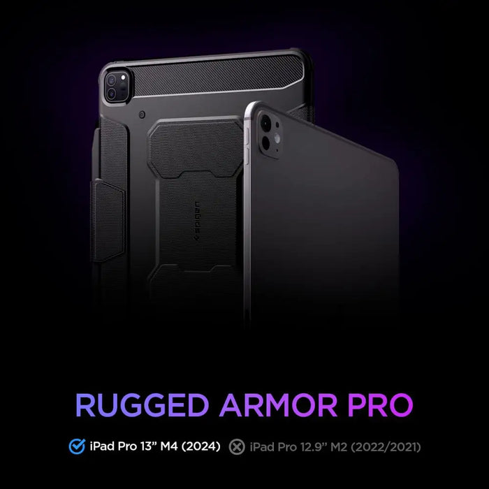 Spigen Rugged Armor Pro Case for iPad Pro 13’’ 2024 - Black - Cell phone cases and covers<<<HurtelXML