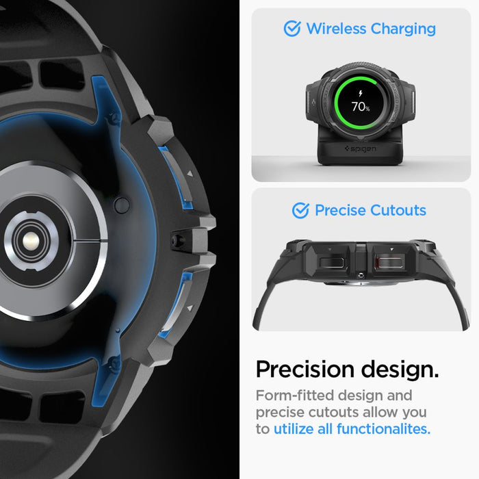 Spigen Rugged Armor Pro Case with Strap for Samsung Galaxy Watch 6 Classic (47mm) - Black - Cell phone cases