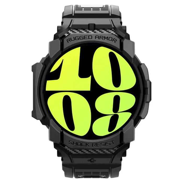 Spigen Rugged Armor Pro Case with Strap for Samsung Galaxy Watch 7 (40mm) - Black - Cell phone cases