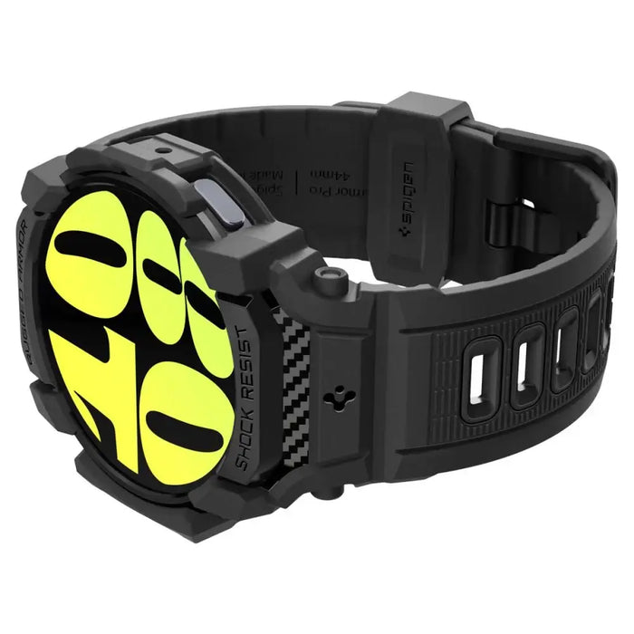Spigen Rugged Armor Pro Case with Strap for Samsung Galaxy Watch 7 (44mm) - Black - Cell phone cases