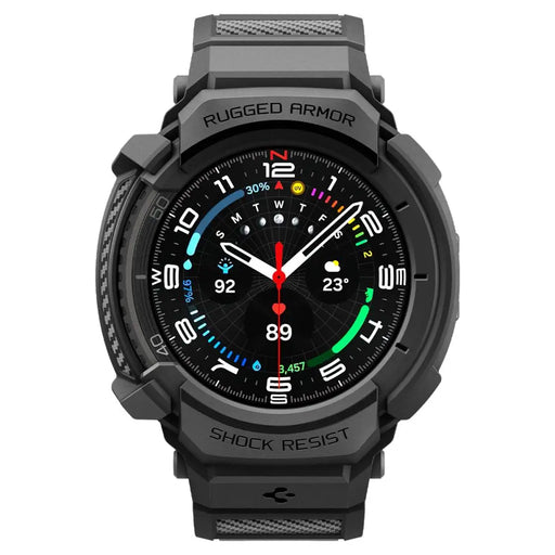 Spigen Rugged Armor Pro Strap for Samsung Galaxy Watch 8 Classic 46mm - Matte Black - Other cell phone