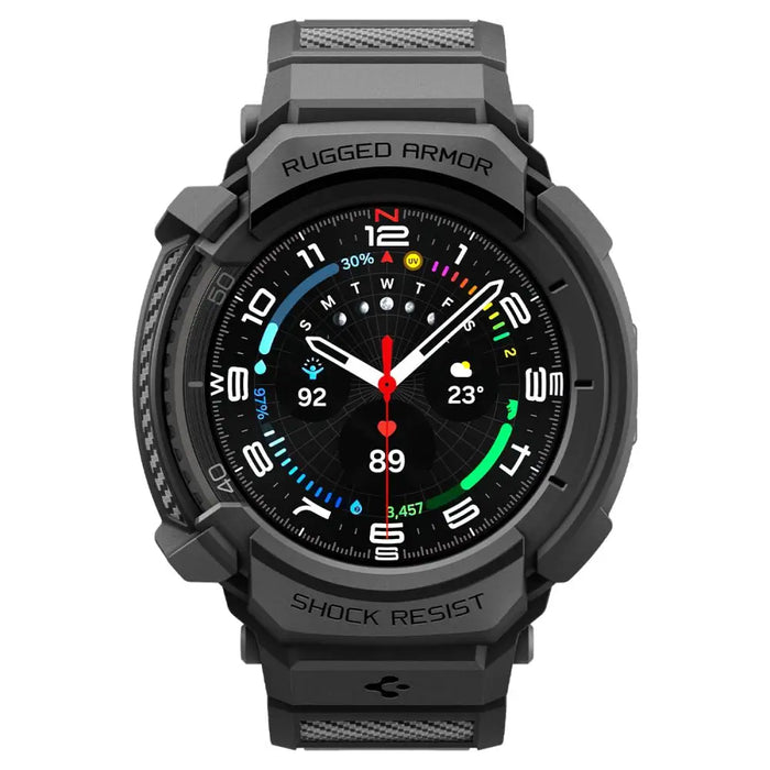 Spigen Rugged Armor Pro Strap for Samsung Galaxy Watch 8 Classic 46mm - Matte Black - Other cell phone