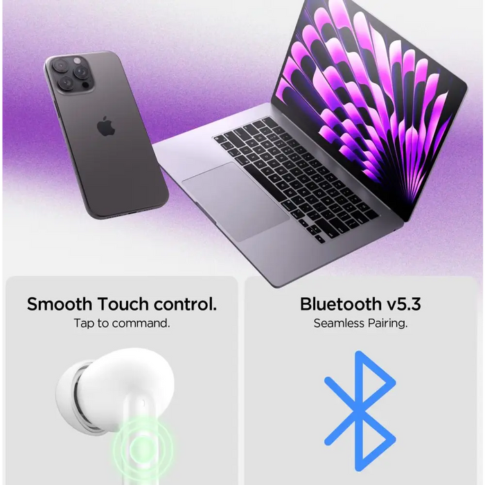 Spigen SA2400 ANC Wireless Headphones - White - Headphones and speakers<<<HurtelXML