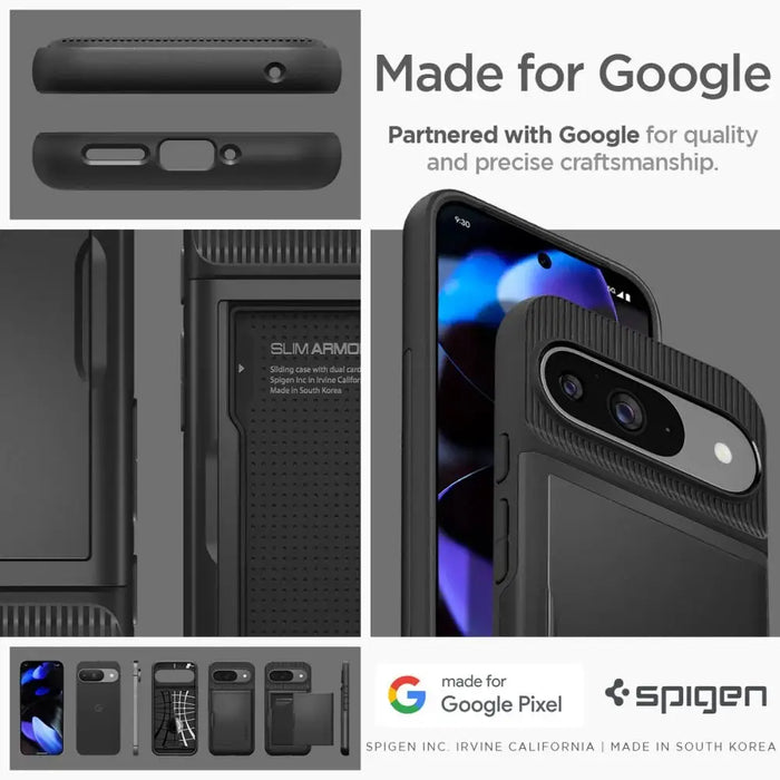 Spigen Slim Armor CS Case for Google Pixel 9 / 9 Pro - Black - Cell phone cases and covers<<<HurtelXML