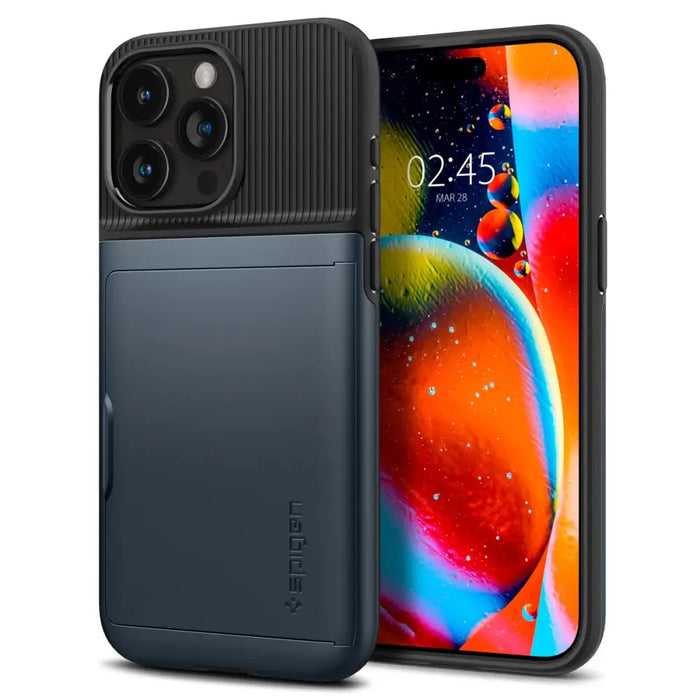 Spigen Slim Armor CS Case for iPhone 15 Pro Max - Blue - Cell phone cases and covers<<<HurtelXML