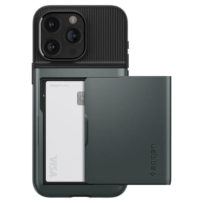 Spigen Slim Armor CS iPhone 15 Pro Case - Dark Green - Cell phone cases and covers<<<HurtelXML