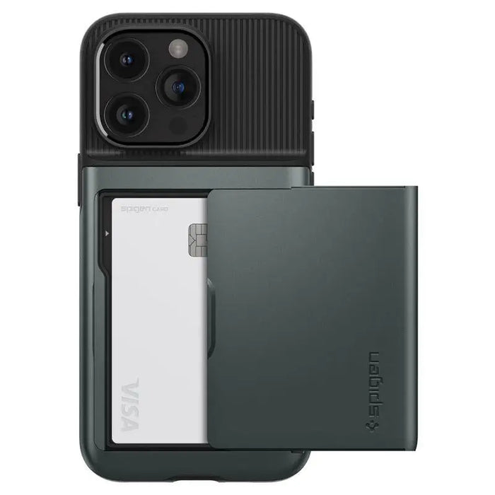 Spigen Slim Armor CS iPhone 15 Pro Case - Dark Green - Cell phone cases and covers<<<HurtelXML