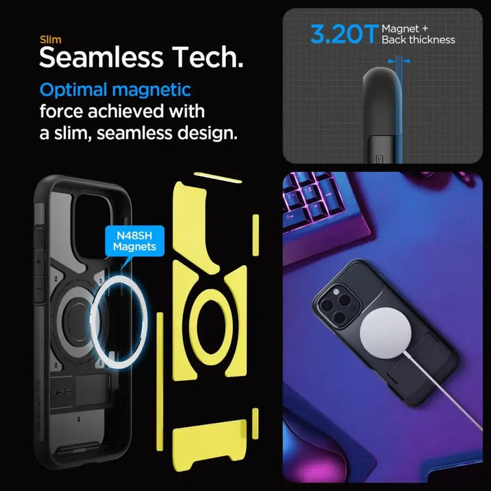 Spigen Slim Armor MagSafe iPhone 16 Pro Case - Black - Cell phone cases and covers<<<HurtelXML