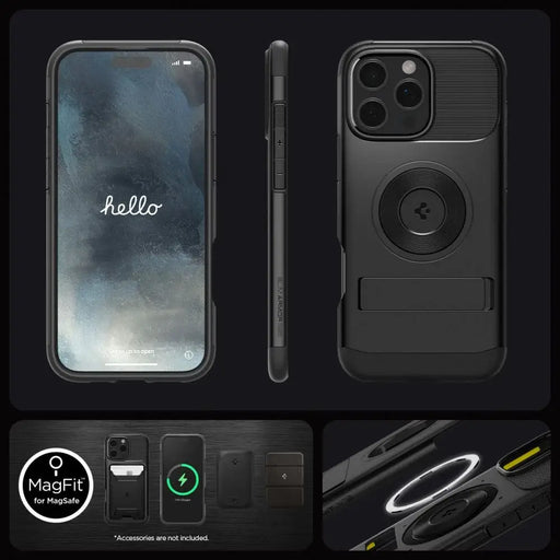 Spigen Slim Armor MagSafe iPhone 16 Pro Case - Black - Cell phone cases and covers<<<HurtelXML