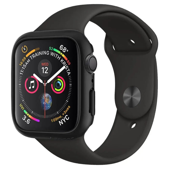 Spigen Thin Fit Case for Apple Watch 4/5/6/SE (44mm) - Black - Cell phone cases and covers<<<HurtelXML