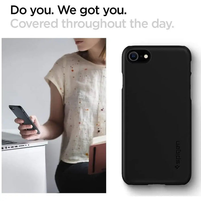 Spigen Thin Fit Case for iPhone 7 / 8 / SE 2020 / 2022 - Black - Cell phone cases and covers<<<HurtelXML