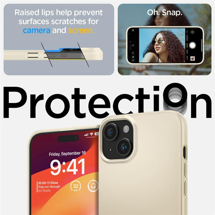 Spigen Thin Fit iPhone 15 Plus Case - Beige - Cell phone cases and covers<<<HurtelXML