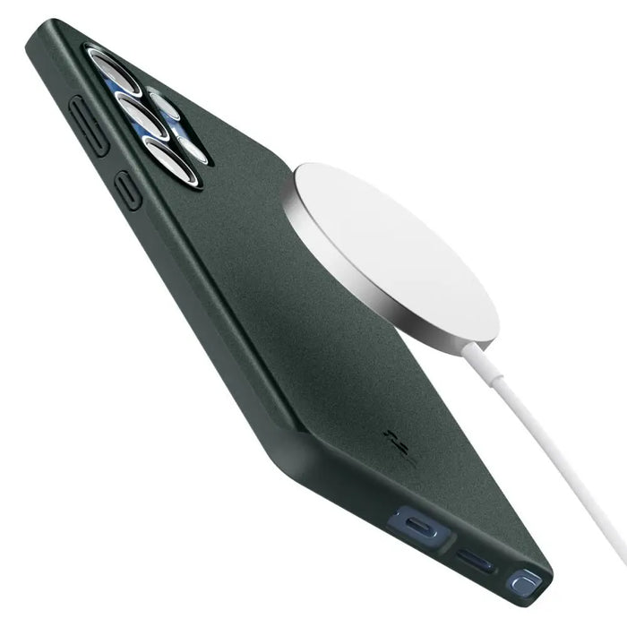 Spigen Thin Fit Mag Case for Samsung Galaxy S25 Ultra - Green - Cell phone cases and covers<<<HurtelXML