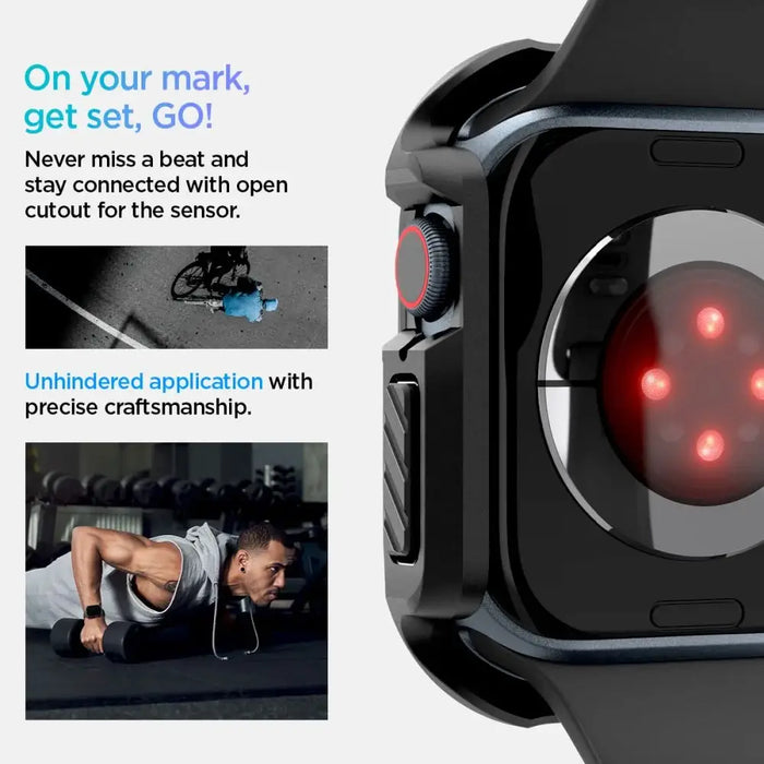Spigen Tough Armor Case for Apple Watch 10 46mm - Black - Cell phone cases and covers<<<HurtelXML