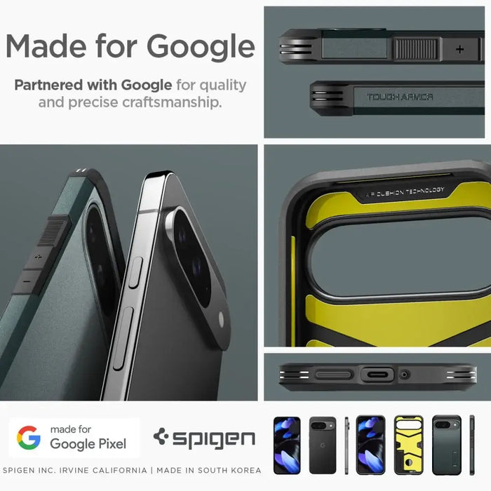 Spigen Tough Armor Case for Google Pixel 9 / 9 Pro - Green - Cell phone cases and covers<<<HurtelXML