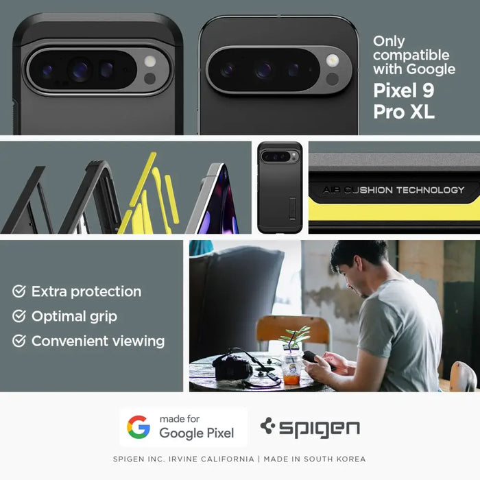 Spigen Tough Armor Case for Google Pixel 9 Pro XL - Black - Cell phone cases and covers<<<HurtelXML