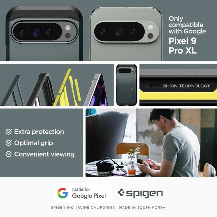 Spigen Tough Armor Case for Google Pixel 9 Pro XL - Green - Cell phone cases and covers<<<HurtelXML