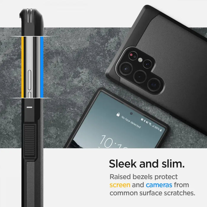 Spigen Tough Armor Case for Samsung Galaxy S22 Ultra - Black - Cell phone cases and covers<<<HurtelXML