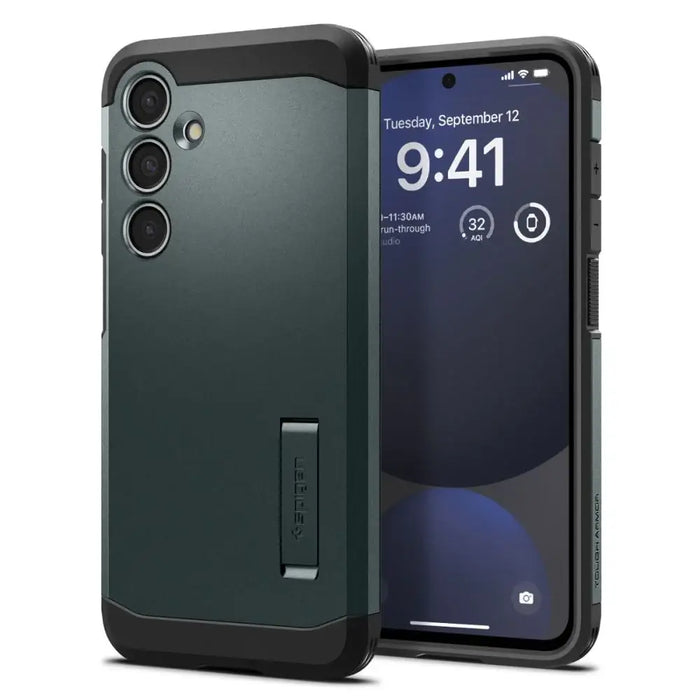 Spigen Tough Armor Case for Samsung Galaxy S24 FE - Green - Cell phone cases and covers<<<HurtelXML