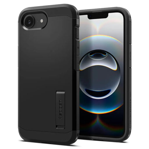 Spigen Tough Armor Case with MagSafe for iPhone 16e with Stand - Black - Cell phone cases and covers<<<HurtelXML