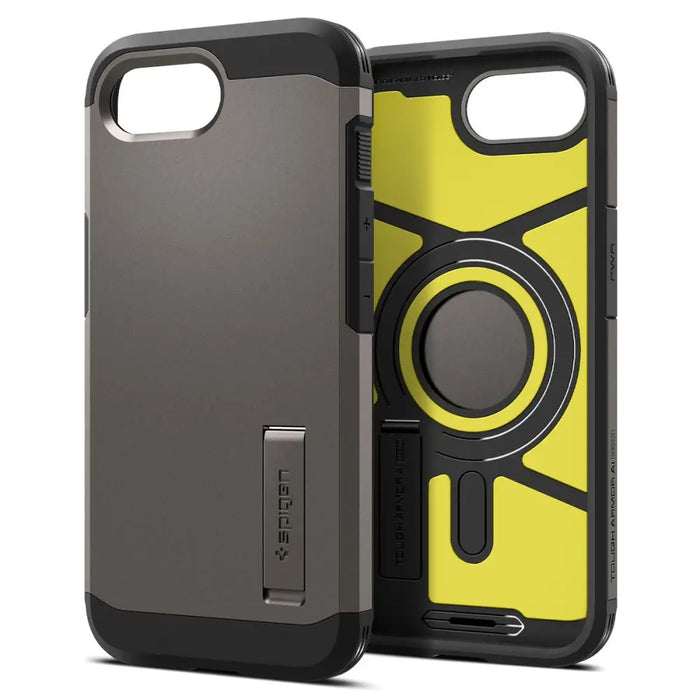 Spigen Tough Armor Case with MagSafe for iPhone 16e with Stand - Gray - Cell phone cases and covers<<<HurtelXML