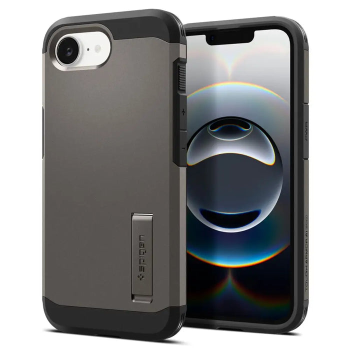 Spigen Tough Armor Case with MagSafe for iPhone 16e with Stand - Gray - Cell phone cases and covers<<<HurtelXML
