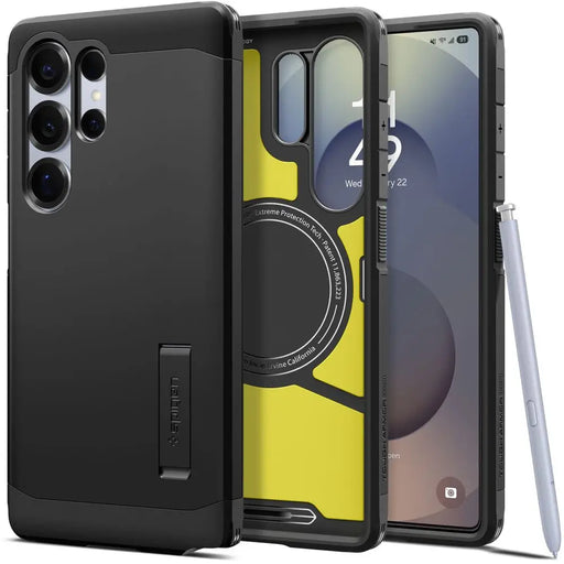 Spigen Tough Armor MagSafe Case for Samsung Galaxy S25 Ultra - Black - Cell phone cases and covers<<<HurtelXML