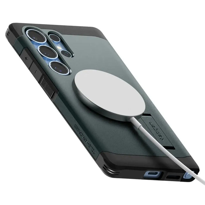 Spigen Tough Armor MagSafe Case for Samsung Galaxy S25 Ultra - Green - Cell phone cases and covers<<<HurtelXML