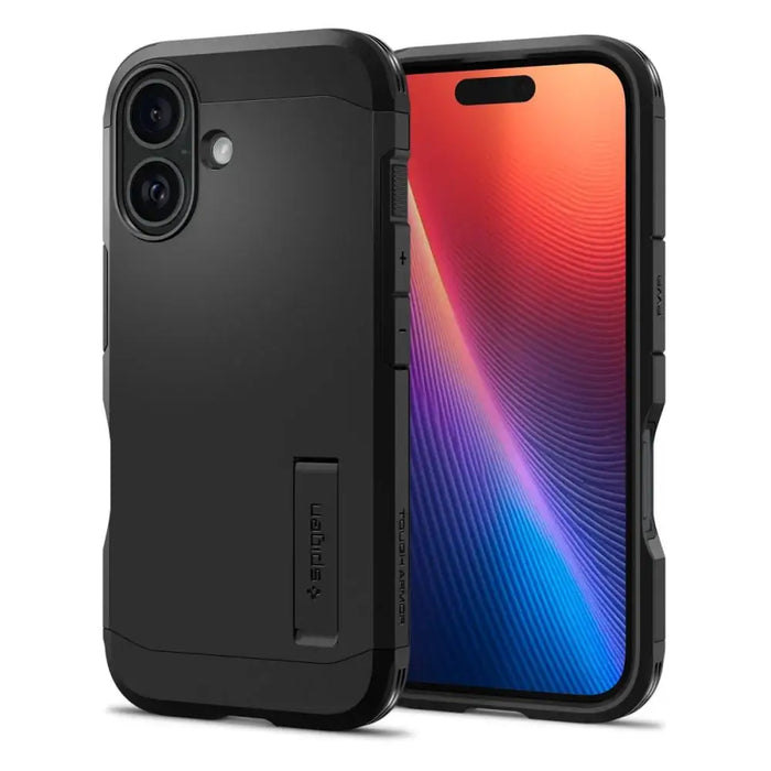 Spigen Tough Armor MagSafe Case with Stand for iPhone 16 Plus - Black - Cell phone cases and covers<<<HurtelXML