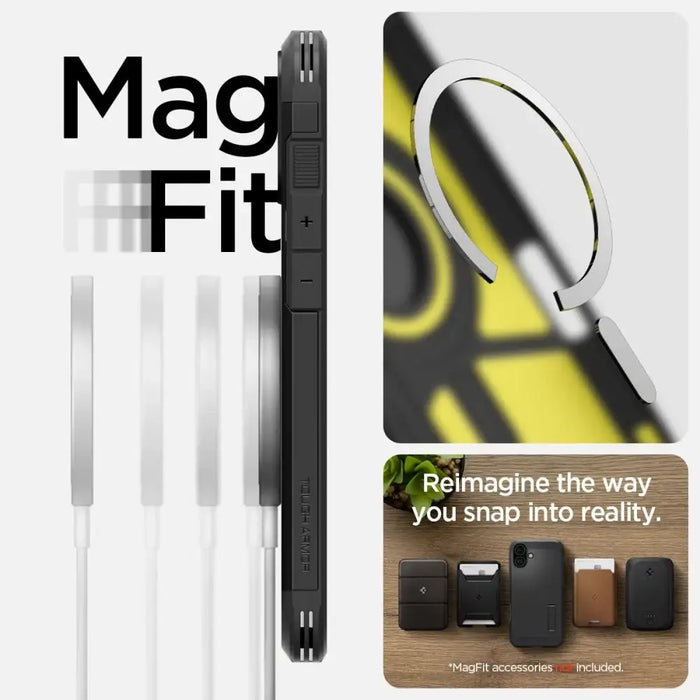 Spigen Tough Armor MagSafe Case with Stand for iPhone 16 Plus - Black - Cell phone cases and covers<<<HurtelXML