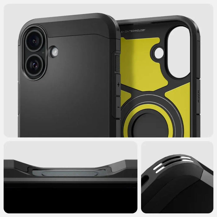 Spigen Tough Armor MagSafe Case with Stand for iPhone 16 Plus - Black - Cell phone cases and covers<<<HurtelXML