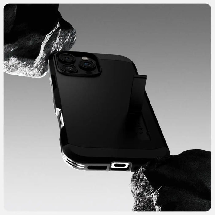 Spigen Tough Armor MagSafe Case with Stand for iPhone 16 Pro - Black - Cell phone cases and covers<<<HurtelXML