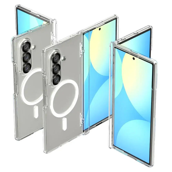 Spigen Tough Armor Pro Mag MagSafe Case for Samsung Galaxy Z Fold 7 - Clear and White - Cell phone cases