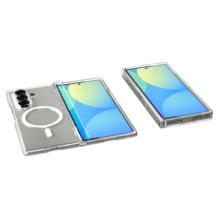 Spigen Tough Armor Pro Mag MagSafe Case for Samsung Galaxy Z Fold 7 - Clear and White - Cell phone cases