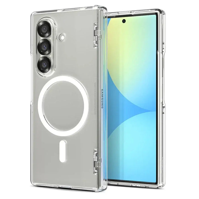 Spigen Tough Armor Pro Mag MagSafe Case for Samsung Galaxy Z Fold 7 - Clear and White - Cell phone cases