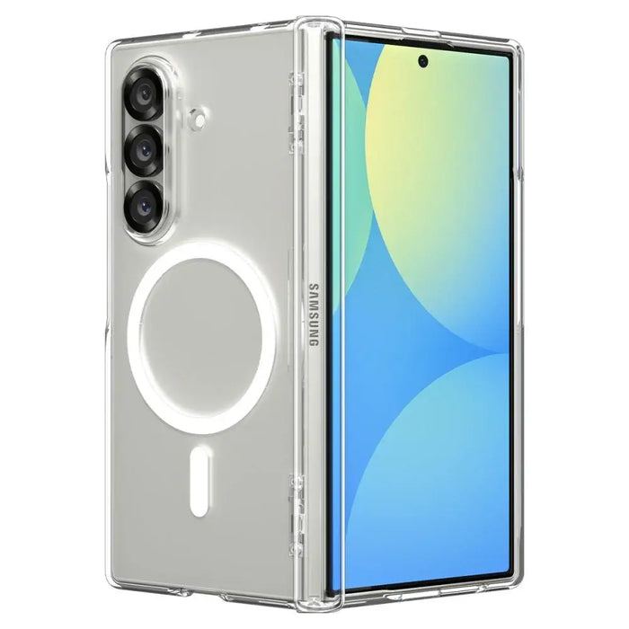 Spigen Tough Armor Pro Mag MagSafe Case for Samsung Galaxy Z Fold 7 - Clear and White - Cell phone cases