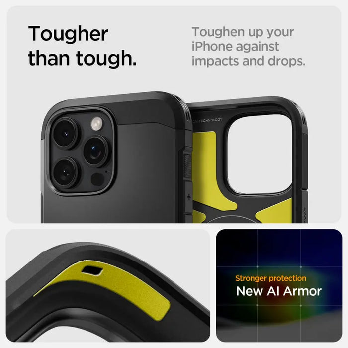 Spigen Tough Armor ’T’ MagSafe case for iPhone 16 Pro Max - black - Cell phone cases and covers<<<HurtelXML