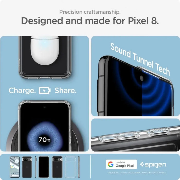 Spigen Ultra Hybrid Case for Google Pixel 8 - Clear - Cell phone cases and covers<<<HurtelXML