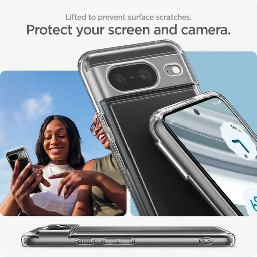 Spigen Ultra Hybrid Case for Google Pixel 8 - Clear - Cell phone cases and covers<<<HurtelXML